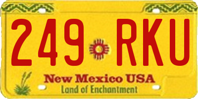 NM license plate 249RKU