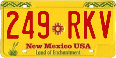 NM license plate 249RKV