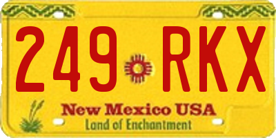 NM license plate 249RKX