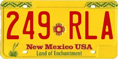 NM license plate 249RLA