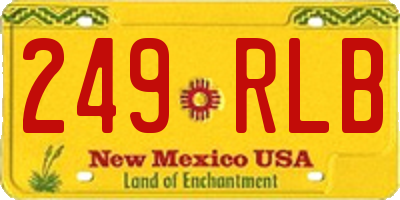 NM license plate 249RLB