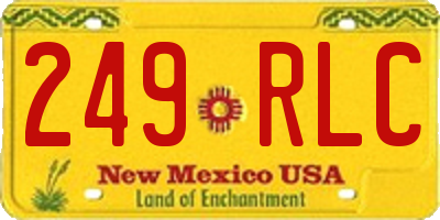 NM license plate 249RLC