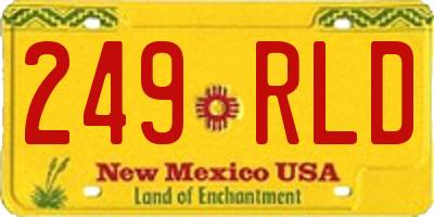 NM license plate 249RLD