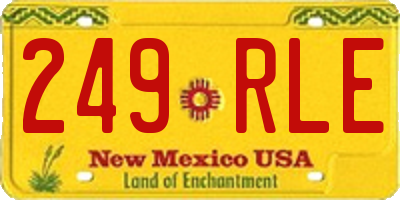 NM license plate 249RLE