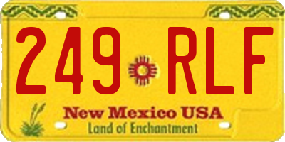 NM license plate 249RLF