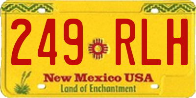 NM license plate 249RLH