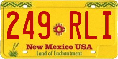 NM license plate 249RLI