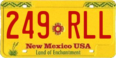NM license plate 249RLL