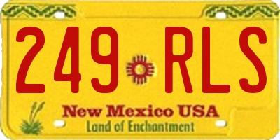 NM license plate 249RLS