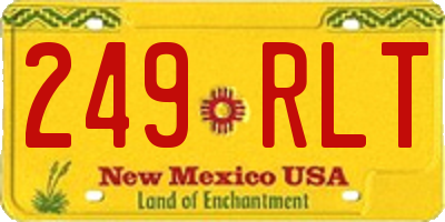 NM license plate 249RLT