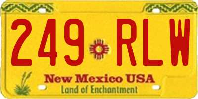 NM license plate 249RLW
