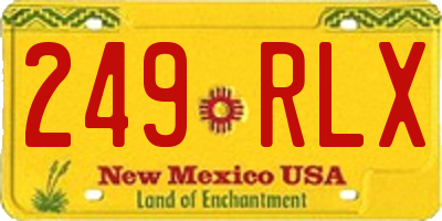 NM license plate 249RLX