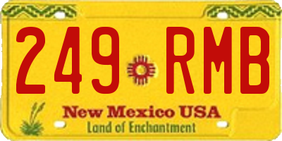 NM license plate 249RMB