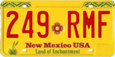 NM license plate 249RMF