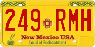 NM license plate 249RMH