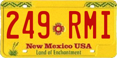NM license plate 249RMI