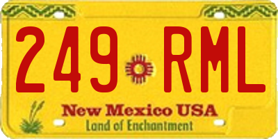 NM license plate 249RML