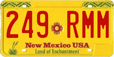 NM license plate 249RMM
