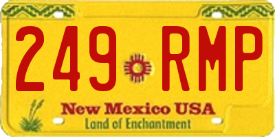 NM license plate 249RMP