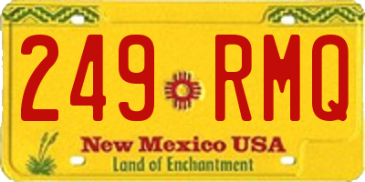 NM license plate 249RMQ