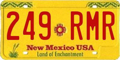 NM license plate 249RMR