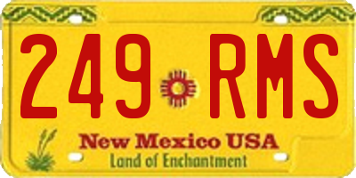 NM license plate 249RMS
