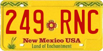 NM license plate 249RNC