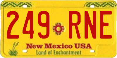 NM license plate 249RNE
