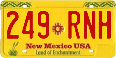 NM license plate 249RNH