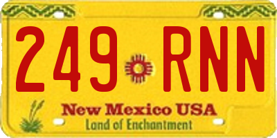 NM license plate 249RNN