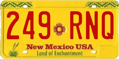 NM license plate 249RNQ
