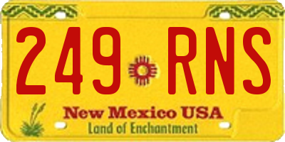 NM license plate 249RNS