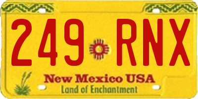 NM license plate 249RNX