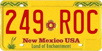 NM license plate 249ROC