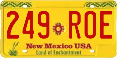 NM license plate 249ROE