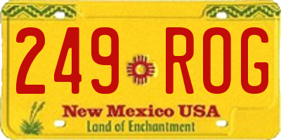 NM license plate 249ROG
