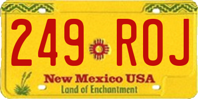NM license plate 249ROJ