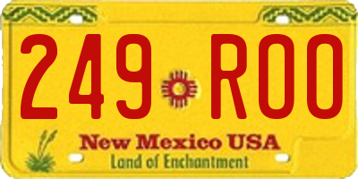 NM license plate 249ROO