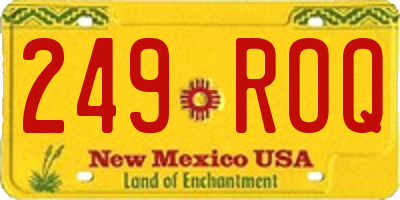 NM license plate 249ROQ