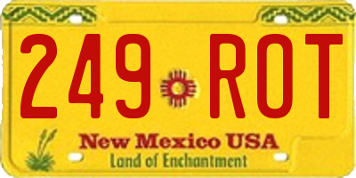 NM license plate 249ROT