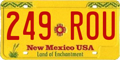 NM license plate 249ROU