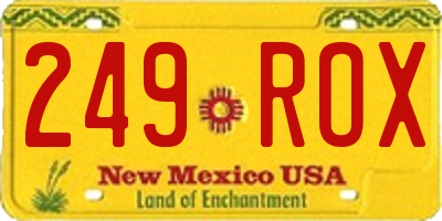 NM license plate 249ROX