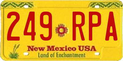 NM license plate 249RPA