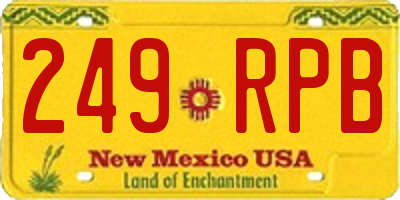 NM license plate 249RPB