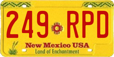 NM license plate 249RPD