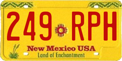 NM license plate 249RPH
