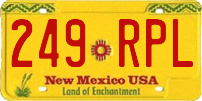 NM license plate 249RPL