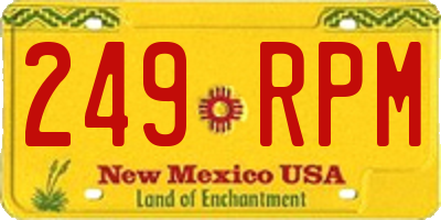 NM license plate 249RPM