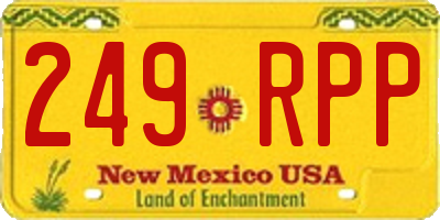 NM license plate 249RPP