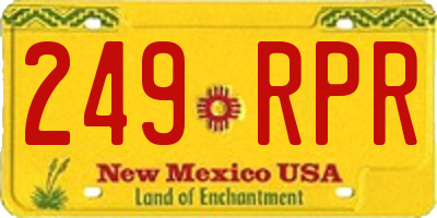 NM license plate 249RPR